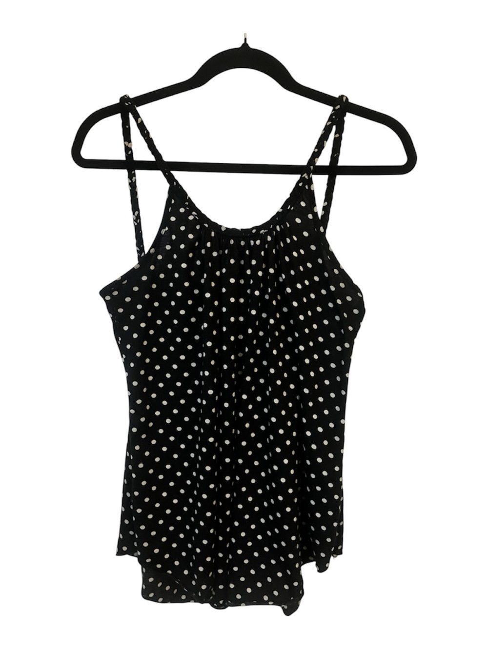 Black Polka Dot Spaghetti Strap Top - Classic Women's Tank